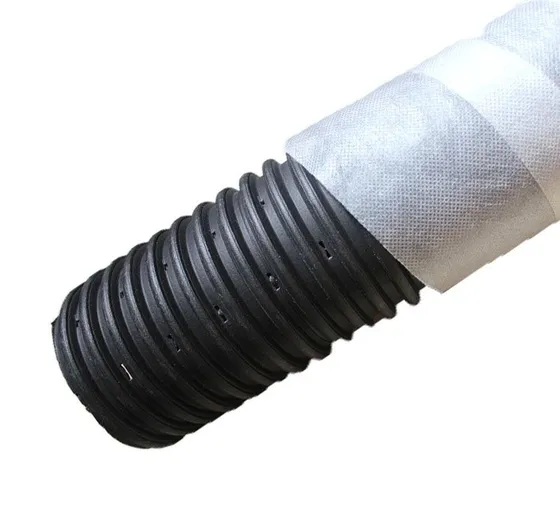 Wrapping a drainage pipe in geotextile: French drain filter design done right